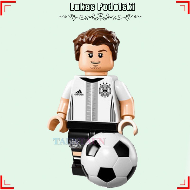 Bộ Đồ Chơi Lắp Ráp Lego Hình Cầu Thủ Bóng Đá Joachim Loew Manuer Mario Gotze Philipm Thomas Muller Lukas Podolski Beckham Ronaldo Neymar