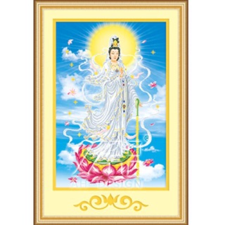 Tranh Thêu Chữ Thập Mẹ Quan Âm KT 41x62