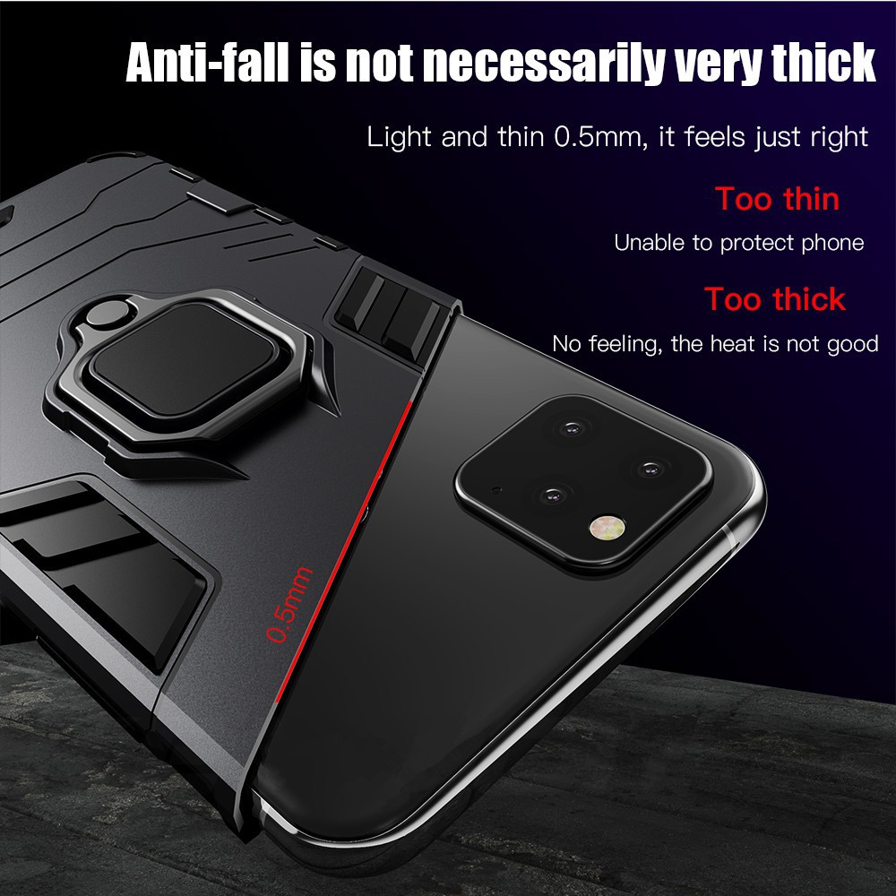 Ốp điện thoại chống sốc cho Xiomi Xiaomi Poco Phone PocoPhone Poco F2 Pro F2Pro phone case anti crack antishock hard case for pocof2pro shockproof armor ring holder TPU PC casing armor anti shock cases back cover with stand