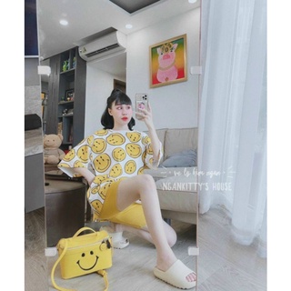 Set quần ngố mặt cười 11010