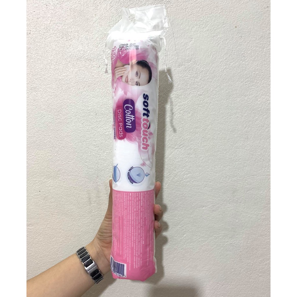 Bông tẩy trang Soft touch cotton disc pads 150 miếng.