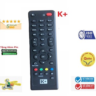 Remote Điều khiển đầu thu K+ vuông-Tặng kèm pin- Điều khiển đầu thu truyền hình đầu K+