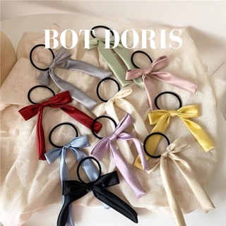 Cột tóc hình nơ lụa nhiều màu dễ thương phong cách Hàn Quốc