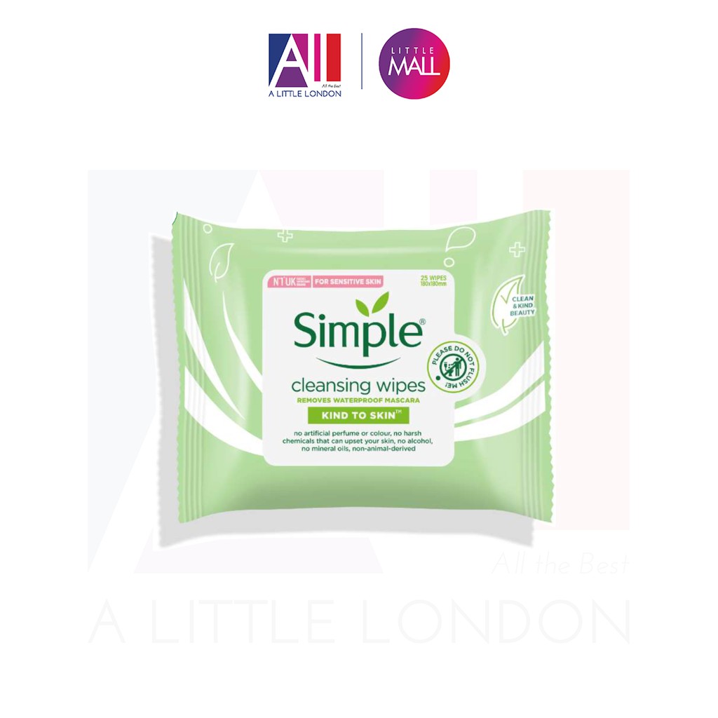 [TOP 1 SHOPEE] Giấy tẩy trang Simple Kind To Skin Cleansing Wipe (Bill Anh)