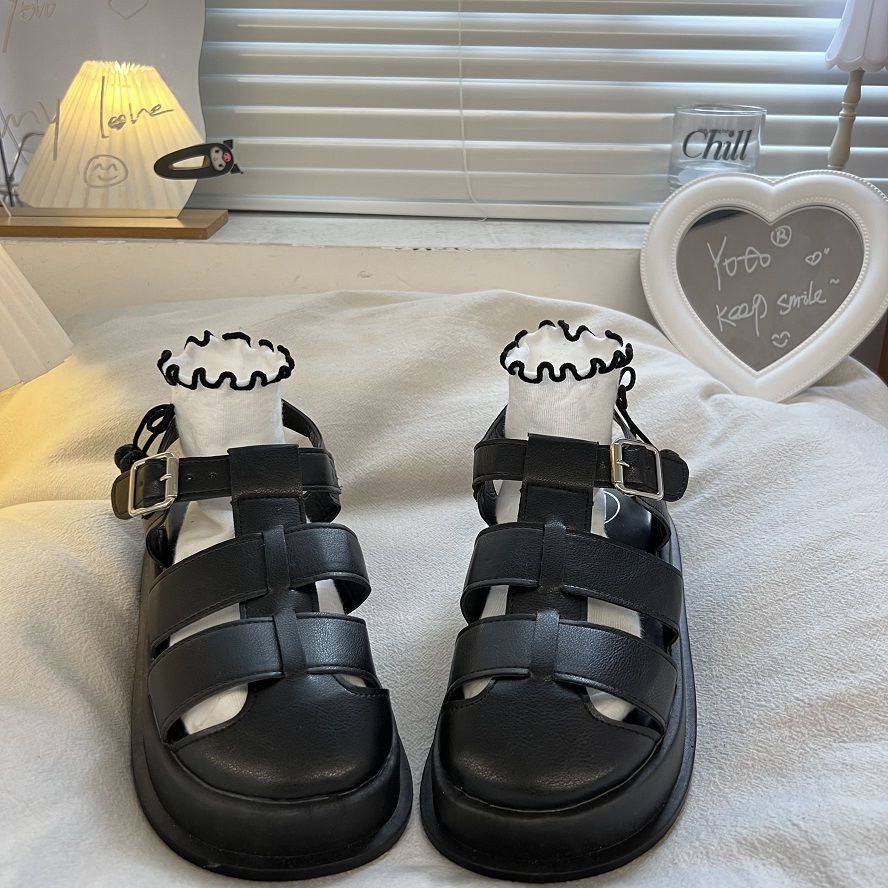 Giày Sandal Đế Dày Mũi To Thời Trang Đi Biển Mùa Hè
