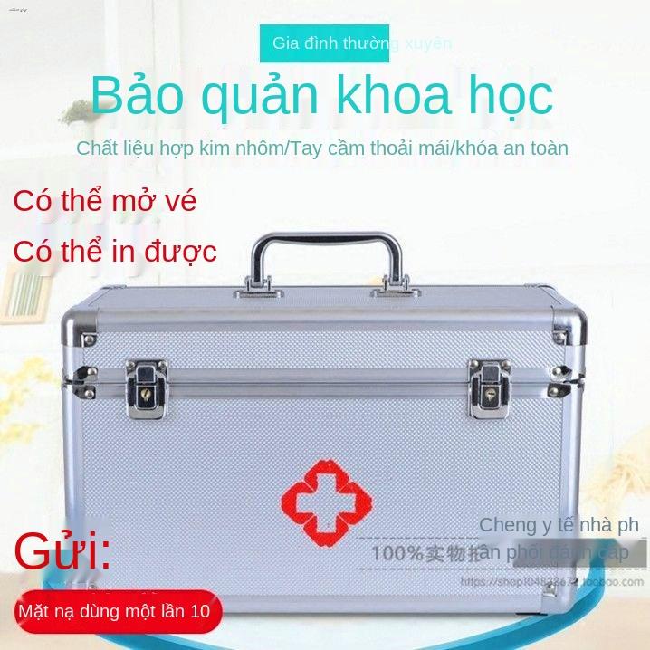 ♦Hộp đựng thuốc gia đình nhiều tầng lớn xe buýt trường học nhỏ y tế kim loại sơ cứu