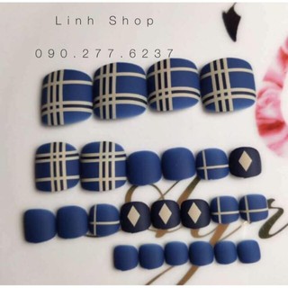móng chân nhám xanh phối kẻ
