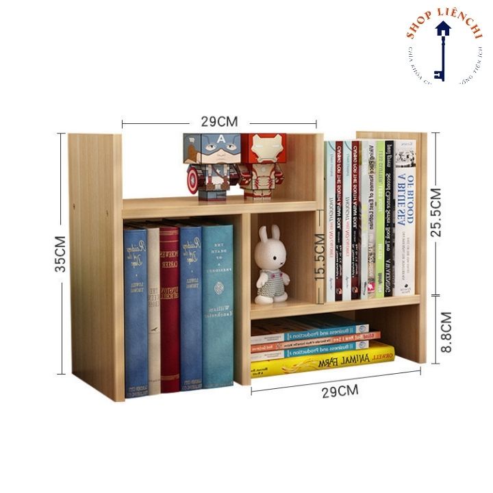 Kệ Sách Mini Để Bàn, Lắp Ghép Đa Năng Cho Bàn Học Tập, Làm Việc Gọn Gàng Giao Màu Ngẫu Nhiên