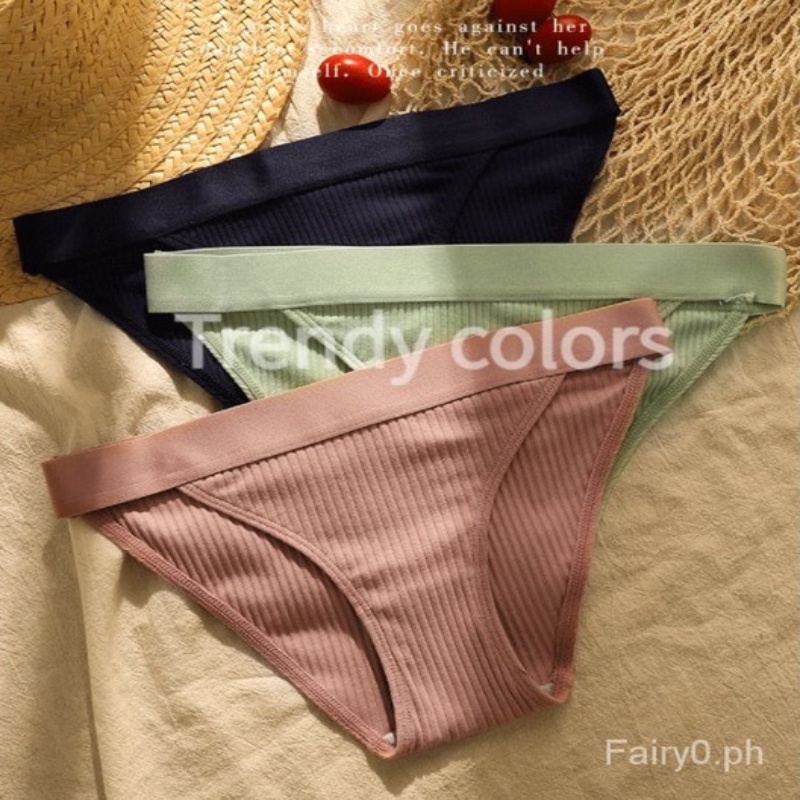 Quần Lót cotton Lưng Vừa Kháng Khuẩn Thoải Mái Thoáng Khí Phong Cách Hàn Quốc Cho Nữ