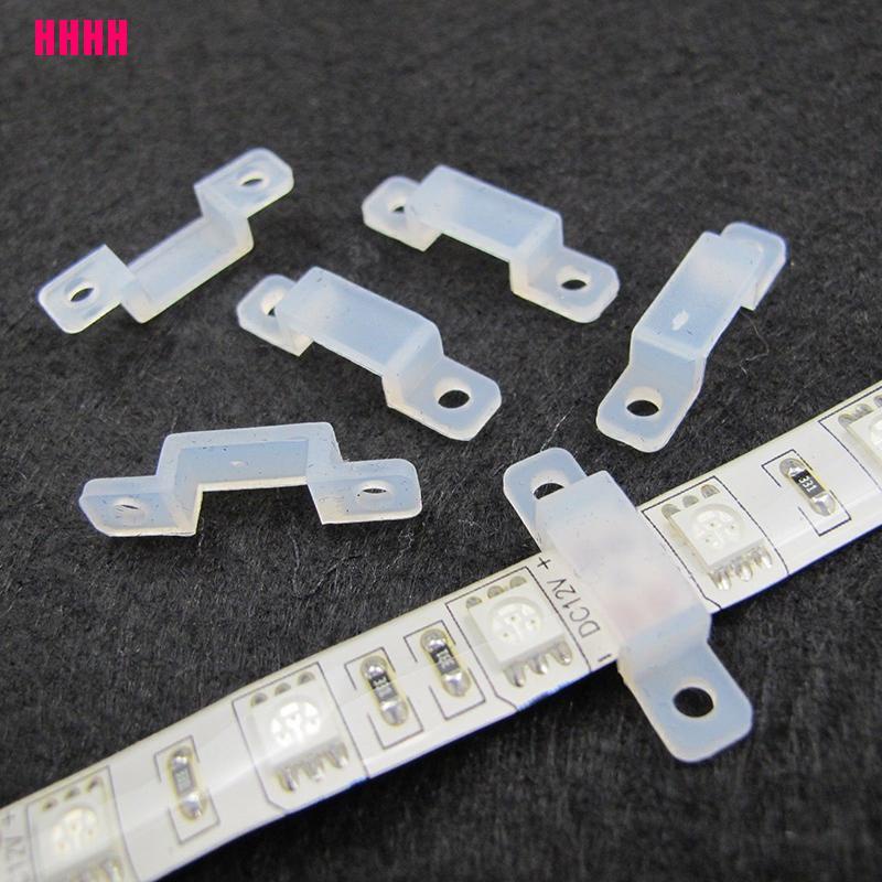 Set 10 Kẹp Silicon Cố Định Dây Đèn LED Màu Đơn 10mm Cho Fix 5050 5630 RGB