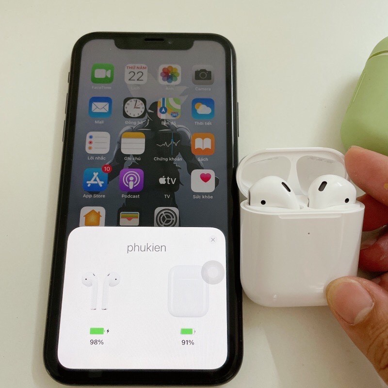 [AIRPODS 2] tai nghe bluetooth tws đôi tên định vi Phiên Bản airpod 2 cao cấp [ Shop tặng thêm ốp trơn màu ]