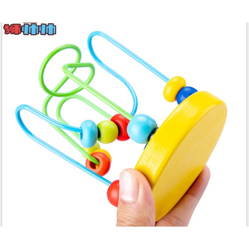 Đồ chơi luồn hạt mini gỗ cho bé luyện khéo tay kiên nhẫn