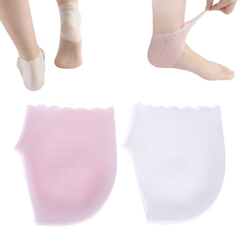 [Hàng mới về] Cặp vớ gót chân thoáng khí dưỡng ẩm chất liệu silicon bền bỉ cho cho nam nữ