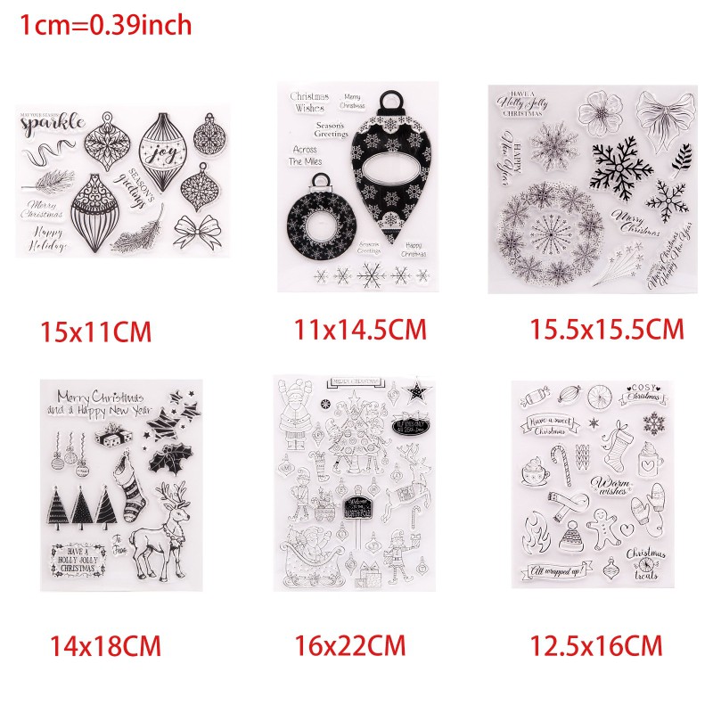 dark* Merry Christmas Silicone Clear Seal Stamp DIY Scrapbooking Embossing Photo Album