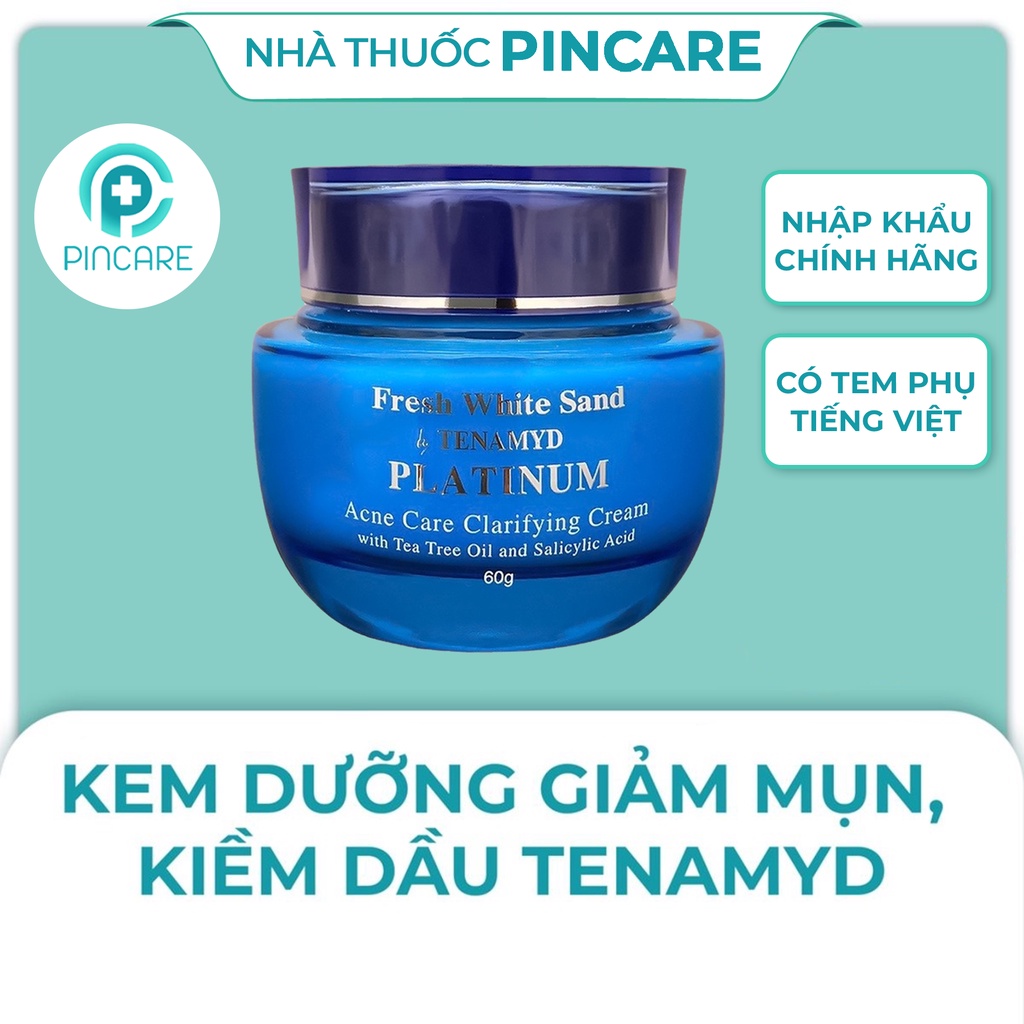 Kem dưỡng giảm mụn, kiềm dầu Tenamyd Platinum Acne Clarifying Cream 60g - Hàng chính hãng - Nhà thuốc Pincare