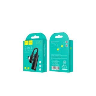 Cáp chuyển type c sang 3.5mm kèm sạc 2 trong 1 hoco ls19