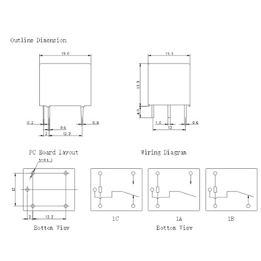 SRA-05VDC-CL Relay Rơ le 5V 20A 5 chân