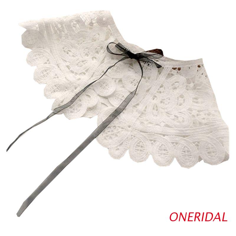 Cổ áo sơ mi giả phối ren rỗng thời trang cho nữ