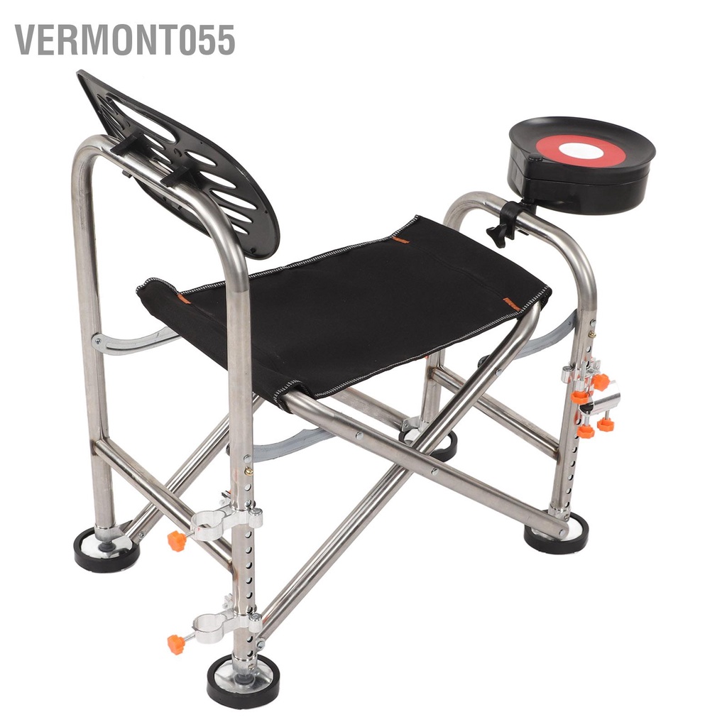 Có thể bán buôn Ghế gấp câu cá cắm trại di động không thấm nước thoáng khí với hộp mồi Vermont055 Hàng giao ngay