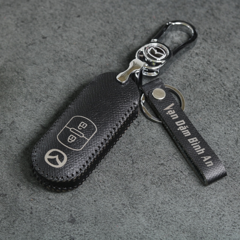 Bọc chìa khoá Mazda CX5 CX8 2 3 2 nút bấm, bao da, ốp chìa khoá, nhiều màu, khâu thủ công Mazda1