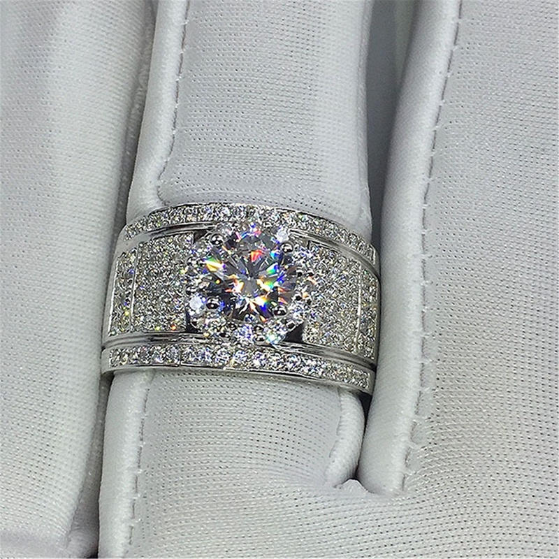 Nhẫn Cưới Thời Trang Đính Đá Zircon