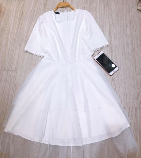 Váy trắng dự tiệc tiểu thư, Váy công chúa trắng dự tiệc - Juka Shop | BigBuy360 - bigbuy360.vn
