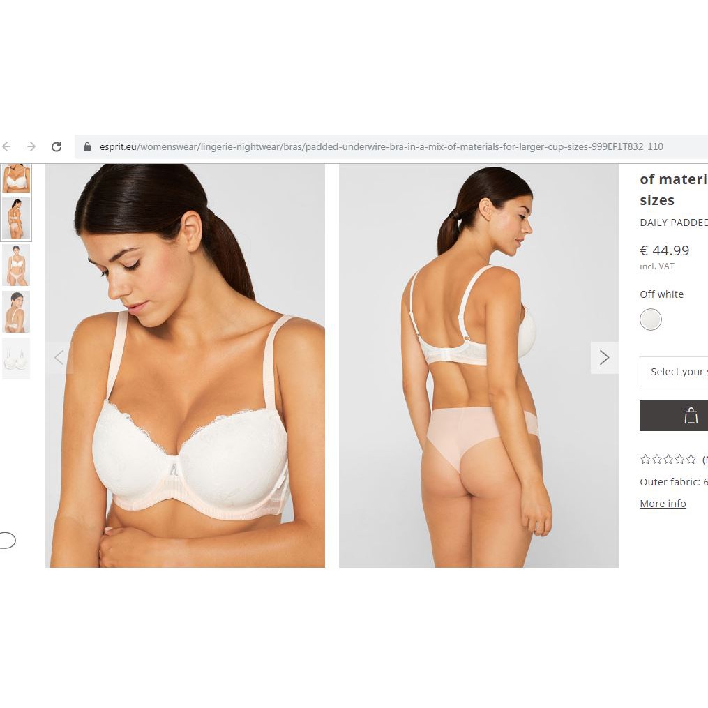 Áo lót big size cao cấp Esprit size 40D 90D #dolotbigsize
