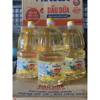 Sỉ 1 thùng ( 6 chai) - Dầu Dừa Tinh Luyện ( Cooking oil ) Vietcoco : - chai 2 lít