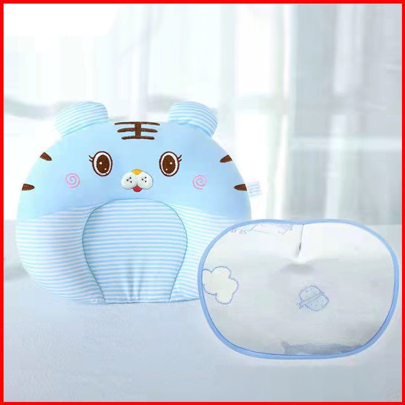 Gối Ngủ Định Hình Chống Bẹp Đầu Chất Liệu Cotton Da Lộn Họa Tiết Hoạt Hình Cho Bé Từ 0-1 - 24 Giờ