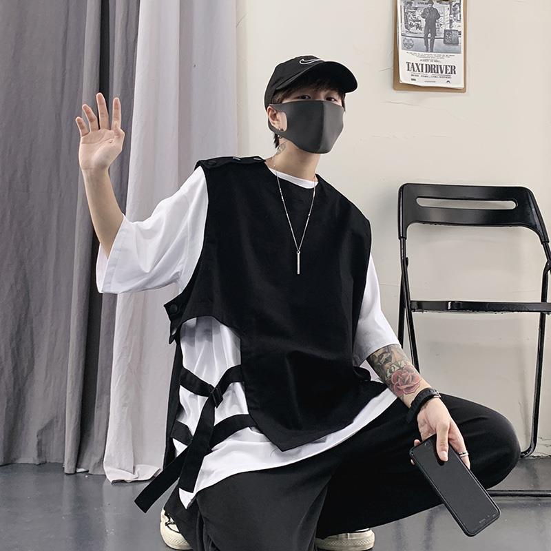 Áo Khoác Sát Nách Dáng Rộng Phong Cách Retro Thời Trang Cho Nam