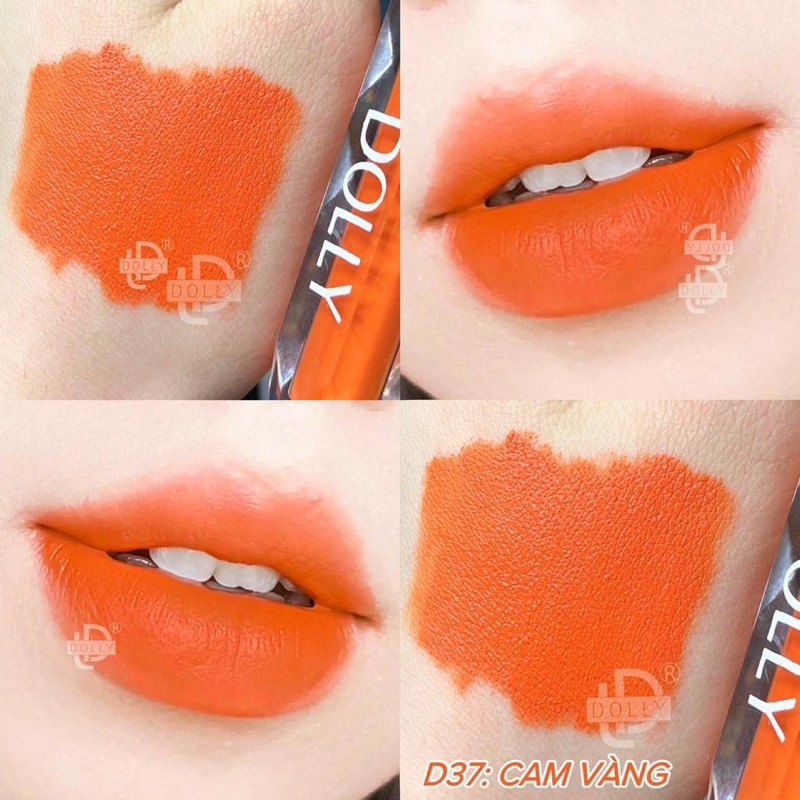 NEW Trend  Son Kem Lì Không Chì Màu Cam Vàng màu son tươi trẻ năng động