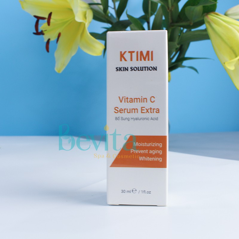 Serum dưỡng trắng KTIMI Vitamin C Serum 30ml, serum trắng da mờ thâm đều màu da - Bevita