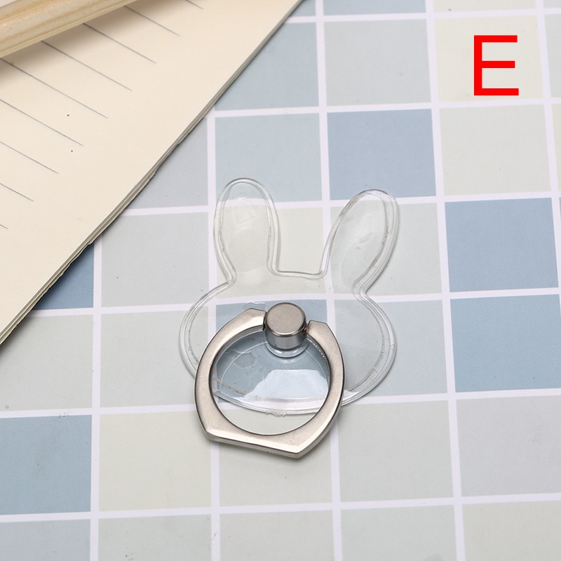 1 Nhẫn Xoay Trong Suốt Dễ Thương Giá Đỡ Điện Thoại