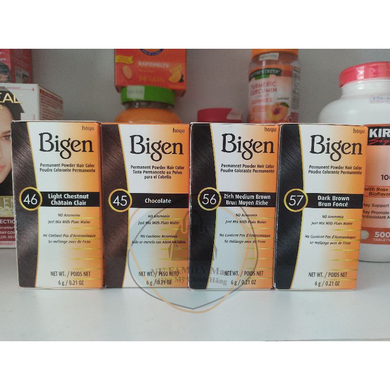 Thuốc nhuộm tóc Bigen hàng nội địa Mỹ Số 45, 46, 47, 57, 58 - Hàng Air
