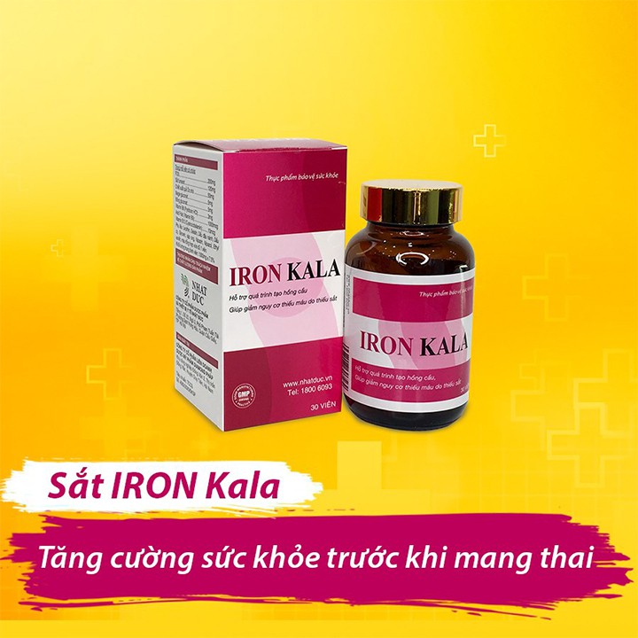 Viên Uống Iron Kala (Hộp 30 viên) - Hỗ Trợ Quá Trình Tạo Hồng Cầu Và Giảm Nguy Cơ Thiếu Máu - Victory Pharmacy