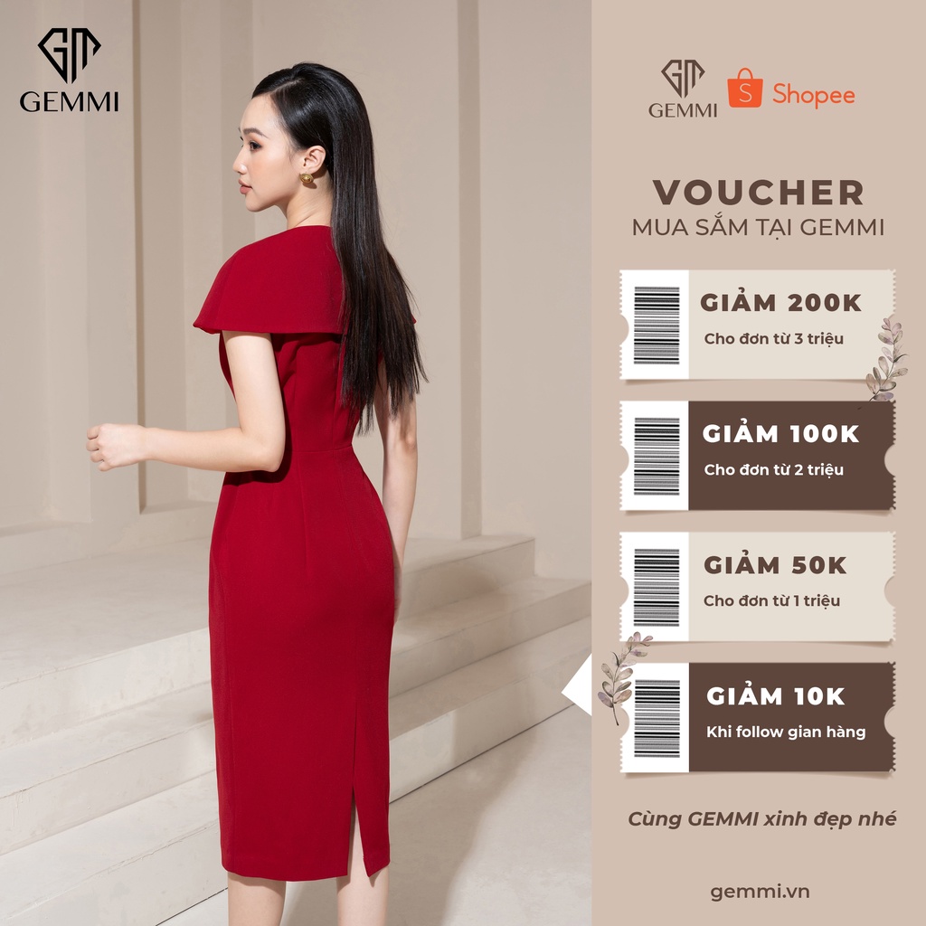 Váy đầm nữ công sở thiết kế dáng ôm body Gemmi fashion, DK8486