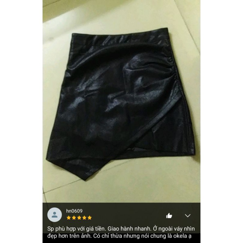 (SẴN) Chân váy da PU dáng chữ A lệch tà BETTER | BigBuy360 - bigbuy360.vn