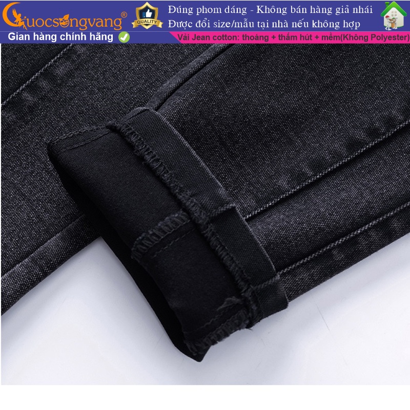 Quần jean legging lưng thun quần legging lưng cao vải jean co giãn GLQ158 Cuocsongvang