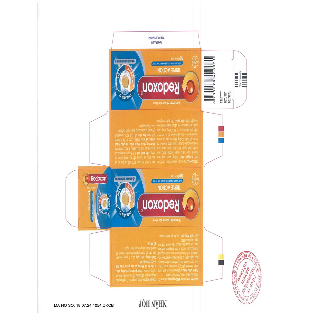 Viên Sủi Bổ Sung Vitamin C,D Và Kẽm Redoxon Triple Action (Tuyp 10 Viên) | BigBuy360 - bigbuy360.vn