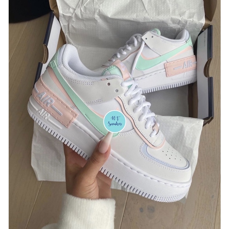 |Có Sẵn| Giày Af1 Shadow White Atmosphere Mint | Trắng Xanh Ngọc