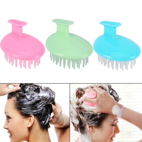 Lược gội đầu massage gai sillicon giúp lưu thông máu và giảm rụng tóc (nhiều màu)