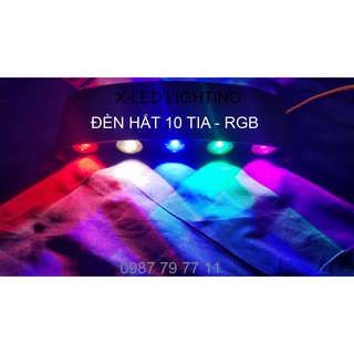 Đèn trang trí hắt tường, 2 đầu - rgb - 10 tia