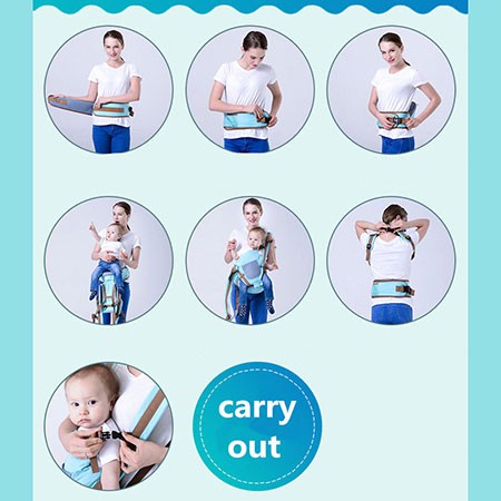 Địu ngồi trẻ em 4 tư thế Baby Lab (0-36M)