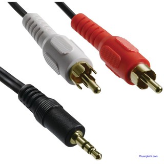 [FreeShip] Dây Audio 3.5mm ra 2 đầu RCA (Hoa sen) - Hàng tốt giá rẻ