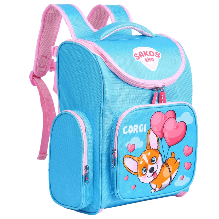 Balo Học Sinh Thời Trang SAKOS KID DIVERTI - Họa Tiết Dễ Thương, Siêu Nhẹ, Chống Gù, Bảo Vệ Đôi Vai Và Cột Sống Của Trẻ