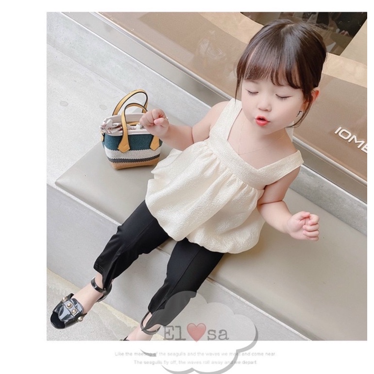 bộ áo đũi bồng quần umi loe bé gái