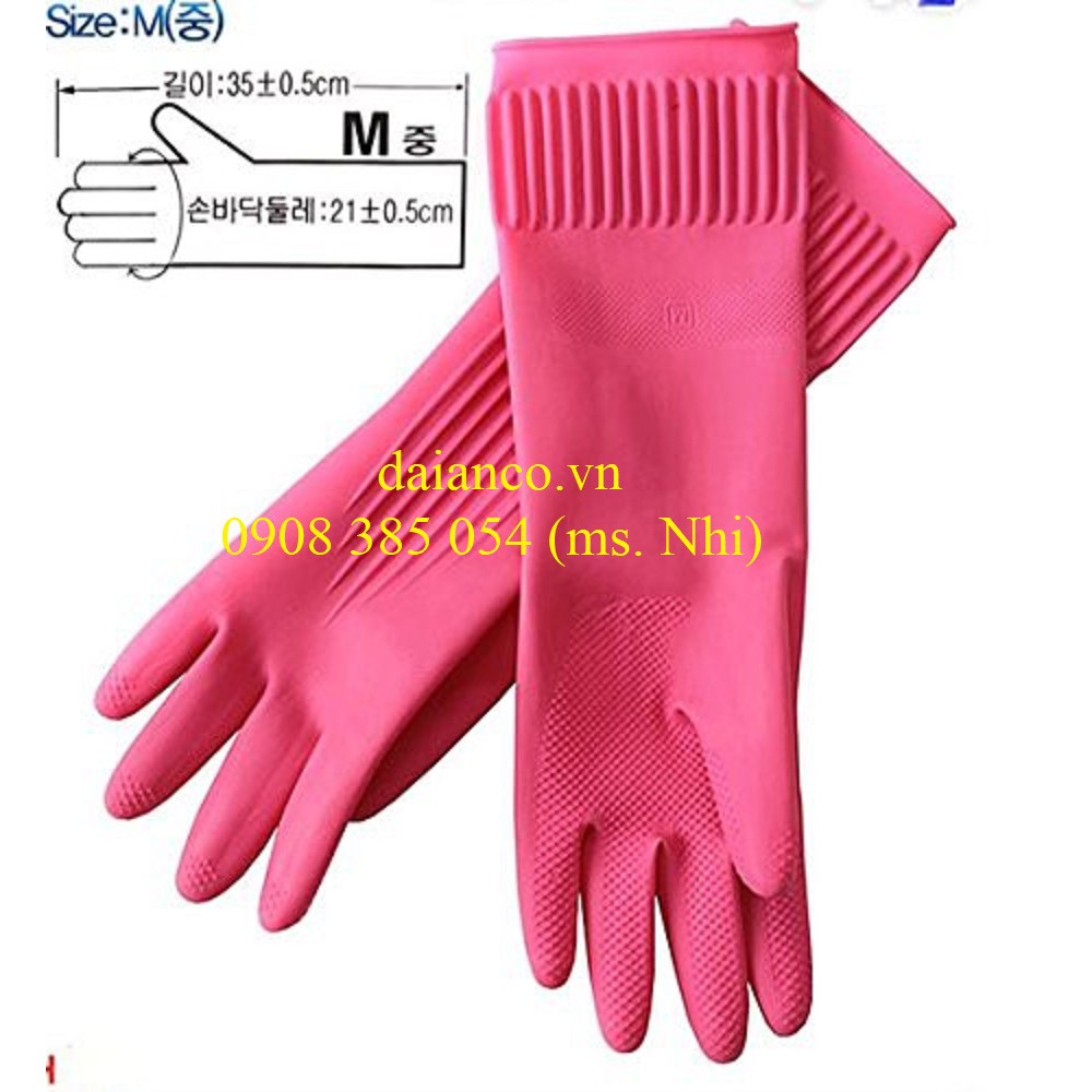 Găng tay cao su chống hóa chất Hàn Quốc- Đủ size, hình thật, hàng sẵn