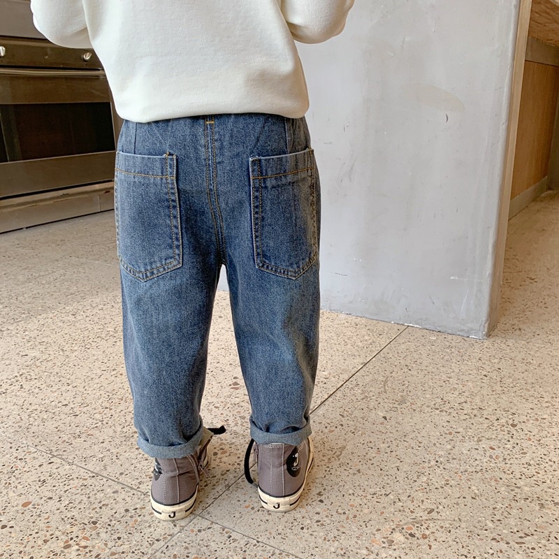 Quần Jean cạp chun QC cao cấp bé trai