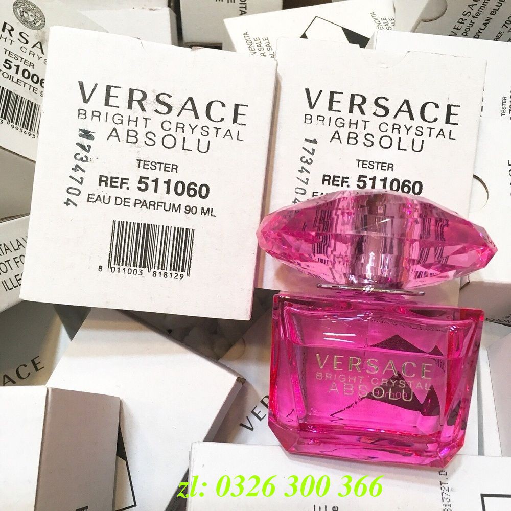 Nước Hoa Nữ 90Ml Tester Versace Bright Crystal Absolu Chính Hãng.