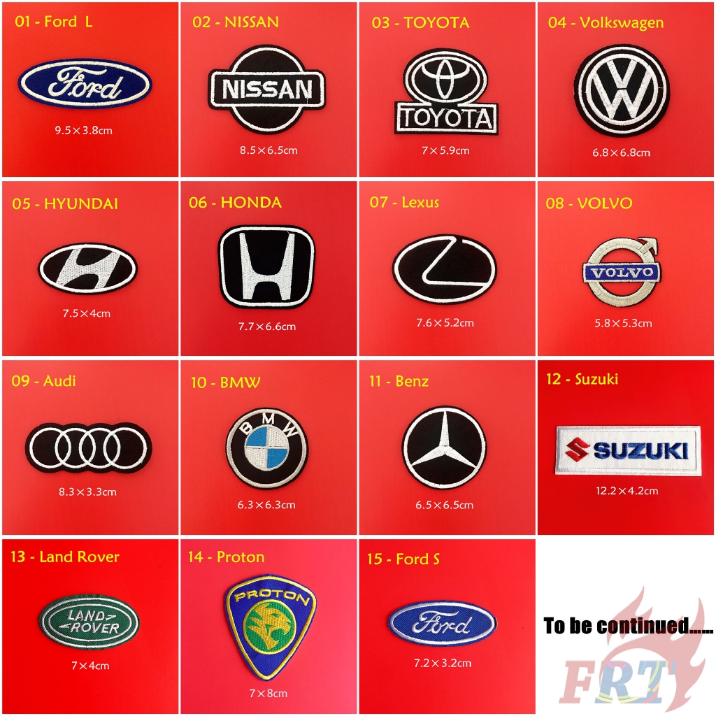 ☸ Sticker Ủi Thêu Hình Logo Xe Hơi Số 15 Thời Trang ☸ 1 Miếng Dán Ủi Lên Quần Áo (Logo Xe Hơi - Series 02)